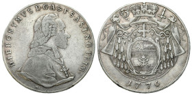 Austria
Austria, Hieronymus Joseph Graf Colloredo (1772-1803). Thaler (Taler) 1776, Salzburg 

Naturalny egzemplarz, patyna.

Details: 28,06 g Ag...