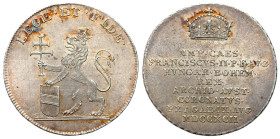 Austria
Austria, Francis II. Coronation token 1792 - BEAUTIFUL 
AW: Korona, poniżej napis w ośmiu wersach
RW: Lew w lewo, w koronie, trzymający pod...