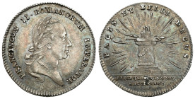 Austria
Austria, Francis II. Coronation token 1792, Frankfurt 

Pięknie zachowany egzemplarz. Kolorowa patyna, połysk.

Details: 1,99 g Ag 
Cond...