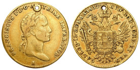 Austria
Austria, Francis I, Ducat (Dukaten) 1832 A, Vienna 

Rzadszy dukat z XIX wieku. Dziurawy.&nbsp;

Details: 3,43 g Au 
Condition: 3 (VF) ...