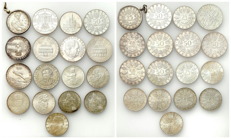 Austria
Austria, 2550 schillings 19571978, set of 17 

Monety w stanie od 2+ ...