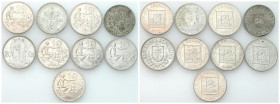 Czechoslovakia / The Czech republic
Czechoslovakia. 10 crowns 1931-1944, set of 9 

Moneta w stanie od 3 do 4.Patyna, ślady plastiku na powierzchni...