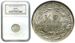 Switzerland
Switzerland. 1/2 franc 1850 A, Paris NGC MS63 - BEAUTIFUL 

Menniczy egzemplarz z subtelną, zielonkawą patyną.

Details: 2,5 g Ag 18,...