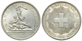 Switzerland
Switzerland. 5 francs 1861 Shooting festival 

Festiwal strzelecki w Nidwalden. Nakład tylko 6.000 sztuk.Delikatnie przetarty, ryski.&n...