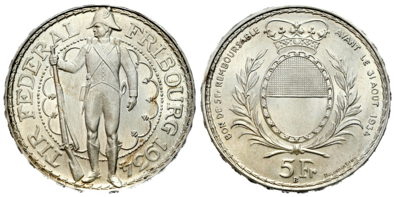 Switzerland
Switzerland. 5 francs 1934, Freiburg - BEAUTIFUL 

Moneta wybita ...