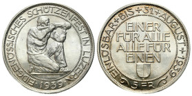 Switzerland
Switzerland. 5 francs 1939, Bern, Shooting Festival BEAUTIFUL 

Festiwal strzelecki w Lucernie.Pięknie zachowane.

Details: 19,55 g A...