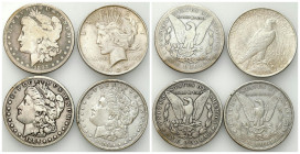 USA
USA. 1 Dollar 1886-1923, Set of 4 

Obiegowe stany zachowania.

Details: 105,33 g Ag 
Condition: 3/4- (VF/F-)