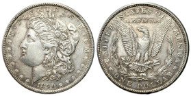 USA
USA. 1890 Dollar, Philadelphia 

Resztki połysku.

Details: 26,72 g Ag 
Condition: 3+ (VF+)