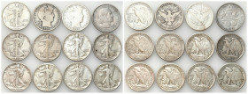 USA
USA. 1/2 Dollar 1893-1945, Set of 12 

Obiegowe stany zachowania, ślady czyszczenia.

Details: 146,39 g Ag łącznie 
Condition: 3-/4 (VF-/F)...