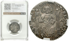 Italy/Vatican
Italy, Venice. Giovanni Mocenigo (1478-1485). Marcello Mezza Lira A-B, CCG AU55 

Moneta w slabie CCG z notą AU55.

Details: 2,57 g...
