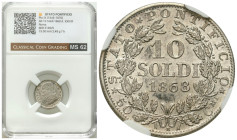 Italy/Vatican
Italy, Vatican. Pio IX (1846-1870). 10 soldi 1868, Rome, CCG MS62 

Moneta w gradingu CCG z notą MS62.

Details: 2,49 g 19,00 mm
C...