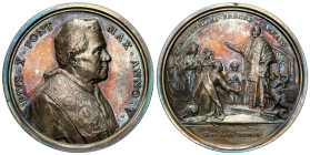 Italy/Vatican
Vatican. Pius X. Medal - Year V of the Pontificate 

Małe uderzenie na rancie, piękna kolorowa patyna.&nbsp;

Details: 35.00 g Ag 4...