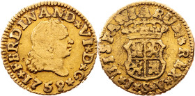 Gold - Spain, 1/2 Escudo 1759, Sevilla