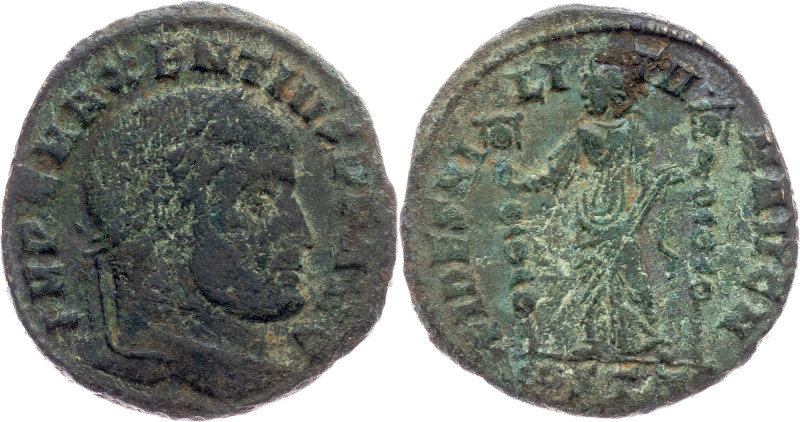 Maxentius, Follis 306-312, FIDES MILITVM Category : Ancient
Country/Region : Ro...