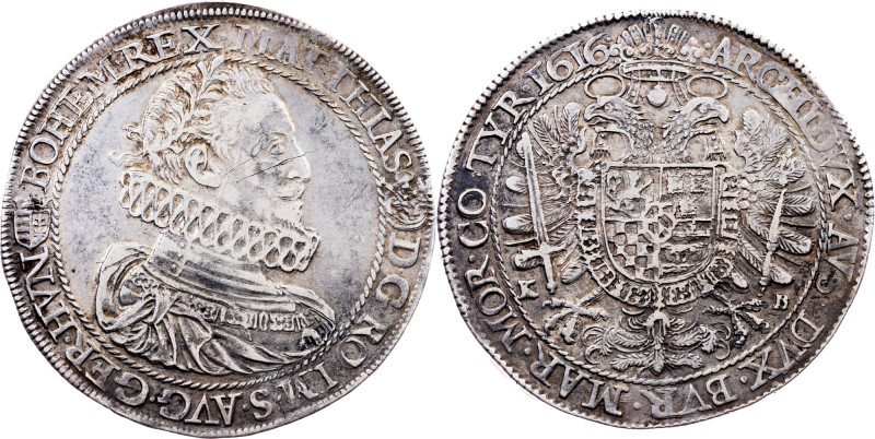 Matthias II., 1 Thaler 1616, KB, Kremnitz Category : Habsburg
Ruler/Area : Matt...