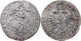 Leopold I., 3 Kreuzer 1696, Brieg