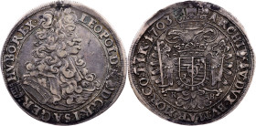 Leopold I., 1/2 Thaler 1703, KB, Kremnitz
