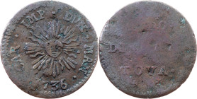 Charles VI., 1 Soldo di Mantova 1736, Mantua