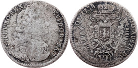 Charles VI., 6 Kreuzer 1738, Hall