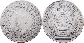 Franz I. Stephan, 20 Kreuzer 1761, KB, Kremnitz