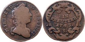 Maria Theresia, 1 Kreuzer 1763, S, Schmöllnitz