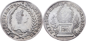 Maria Theresia, 20 Kreuzer 1764, KB, Kremnitz