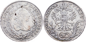 Joseph II., 20 Kreuzer 1770, I.C.-S.K./A