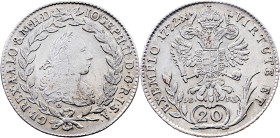 Joseph II., 20 Kreuzer 1772, I.B.-F.L./G