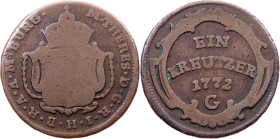 Maria Theresia, 1 Kreuzer 1772, G, Günzburg