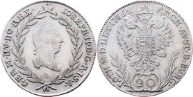 Joseph II., 20 Kreuzer 1786, A, Vienna