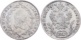 Joseph II., 20 Kreuzer 1787, B, Kremnitz