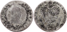 Leopold II., 10 Kreuzer 1791, B, Kremnitz