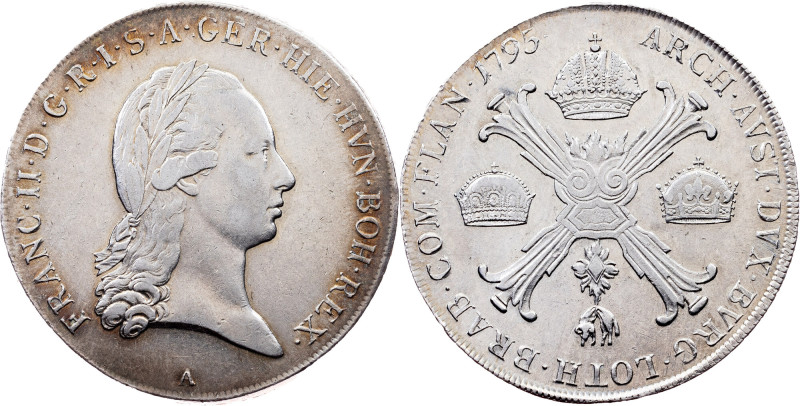 Franz I. (II.), 1 Thaler 1795, A, Vienna Category : Habsburg
Ruler/Area : Franz...