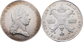 Franz I. (II.), 1 Thaler 1795, A, Vienna