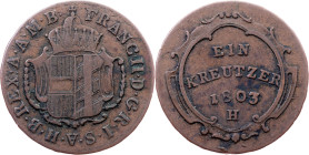 Franz I. (II.), 1 Kreuzer 1803, H, Günzburg