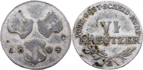 Franz I. (II.), 6 Kreuzer 1804, H, Günzburg