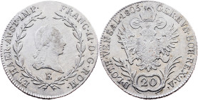Franz I. (II.), 20 Kreuzer 1805, E, Karlsburg