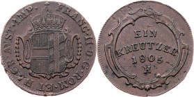 Franz I. (II.), 1 Kreuzer 1805, H, Günzburg