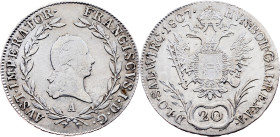 Franz I. (II.), 20 Kreuzer 1807, A, Vienna