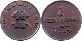 Ferdinand V., 1 Centesimo 1843, V, Venice