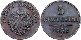 Franz Joseph I., 5 Centesimi 1852, V, Venice