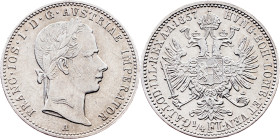 Franz Joseph I., 1/4 Gulden 1857, A, Vienna