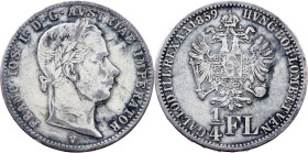 Franz Joseph I., 1/4 Florin 1859, V, Venice