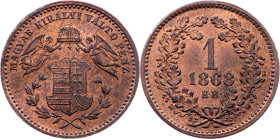 Franz Joseph I., 1 Kreuzer 1868, KB, Kremnitz