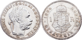 Franz Joseph I., 1 Forint 1884, KB, Kremnitz