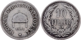 Franz Joseph I., 10 Filler 1892, KB, Kremnitz
