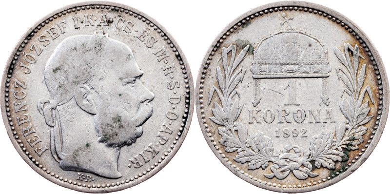 Franz Joseph I., 1 Korona 1892, KB, Kremnitz Category : Habsburg
Ruler/Area : F...