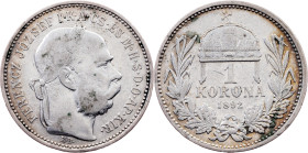 Franz Joseph I., 1 Korona 1892, KB, Kremnitz