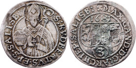 Max Gandolf von Kuenburg, 3 Kreuzer 1681, Salzburg