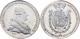 Franz Josef I. von Liechtenstein, 20 Kreuzer 1778, Vienna